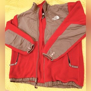 The North Face dark red boys’ fleece jacket sz Large